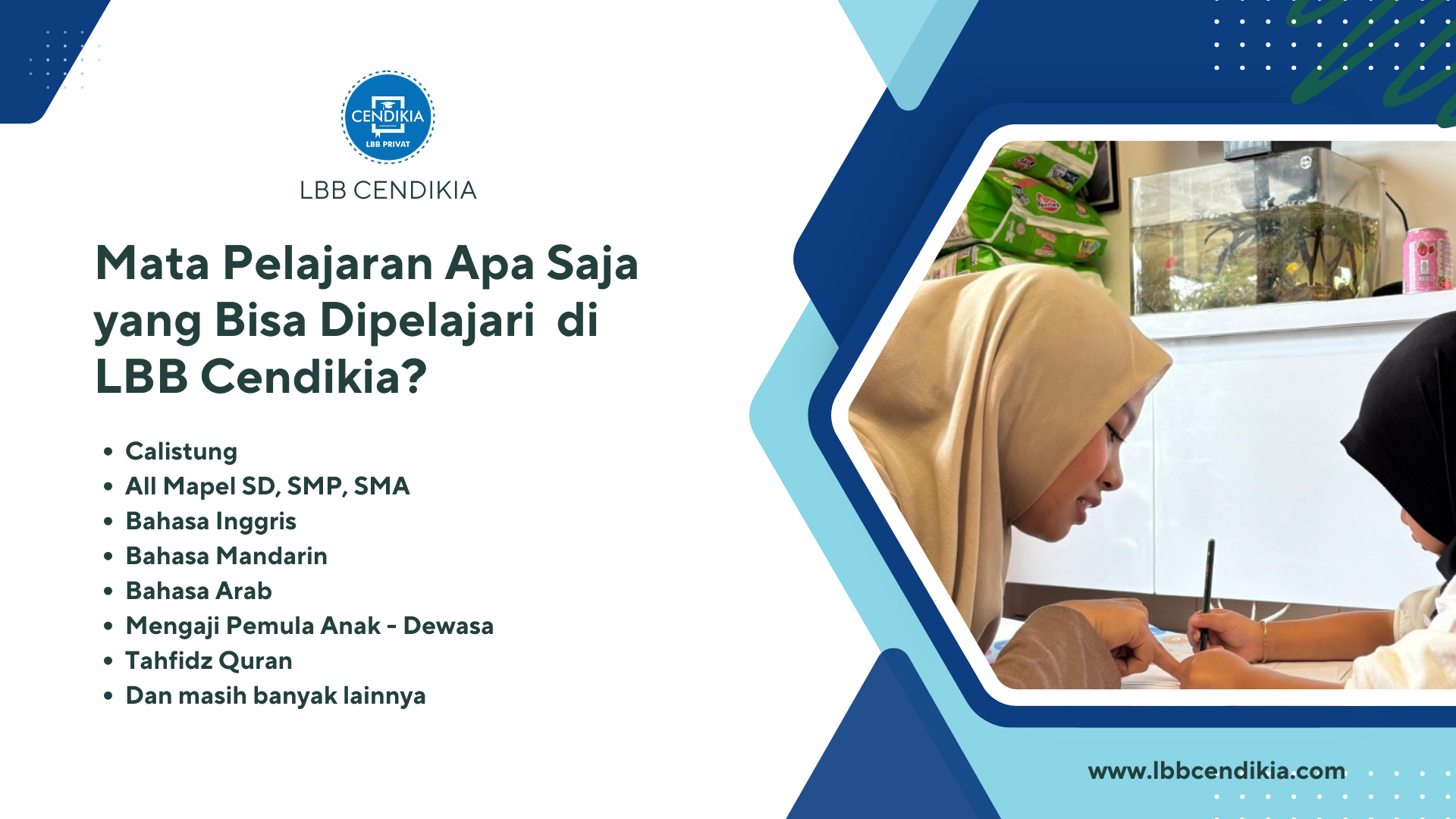 Les Privat: Mata Pelajaran Apa Saja yang Bisa Dipelajari ?