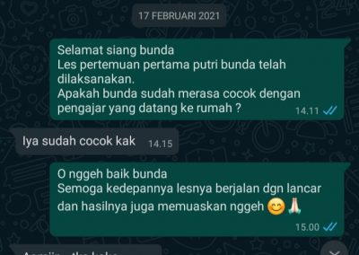Testimoni Les privat 1