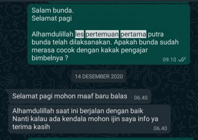 Testimoni Les privat 8