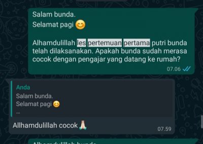 Testimoni Les privat 9